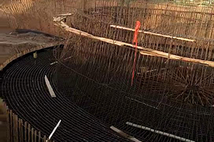 砼烟囱新建施工现场