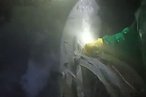 消防水池堵漏现场